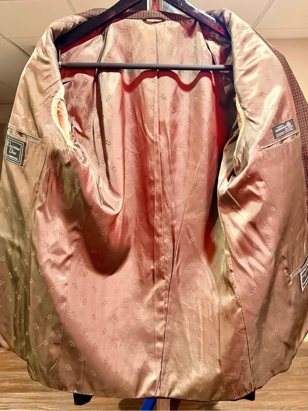 Dior Brown Glen Plaid Sportcoat with Tan Lining